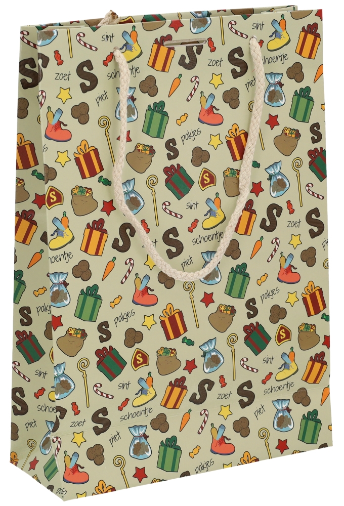 Luxe Sinttasjes Sint Pakjes & Venster & Lint Gleuf FSC® 20x8x29cm 10st Luxe Sinttasjes Sint Pakjes & Venster & Lint Gleuf FSC® 20x8x29cm 10st