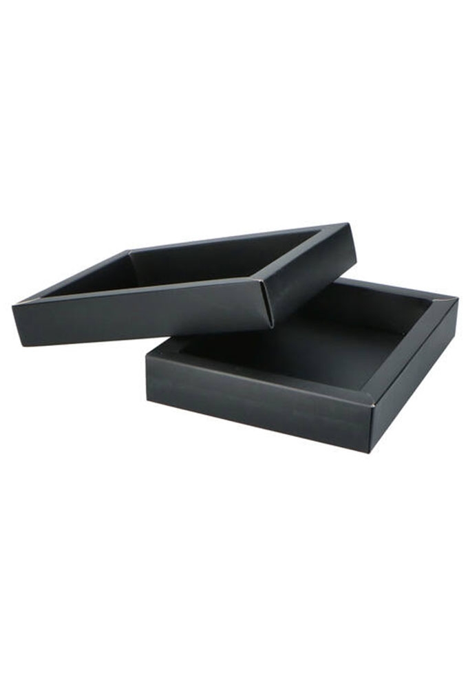 Chocoladeletterdozen Zwart Mat Duo 21x34x3.4cm 48stuks