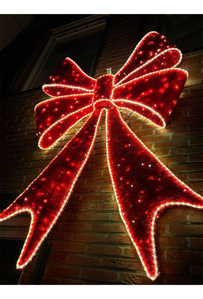 Decoratie Strik Led Verlichting Kleur Rood 24v 130x180cm Decoratie Strik Led Verlichting Kleur Rood 24v 130x180cm
