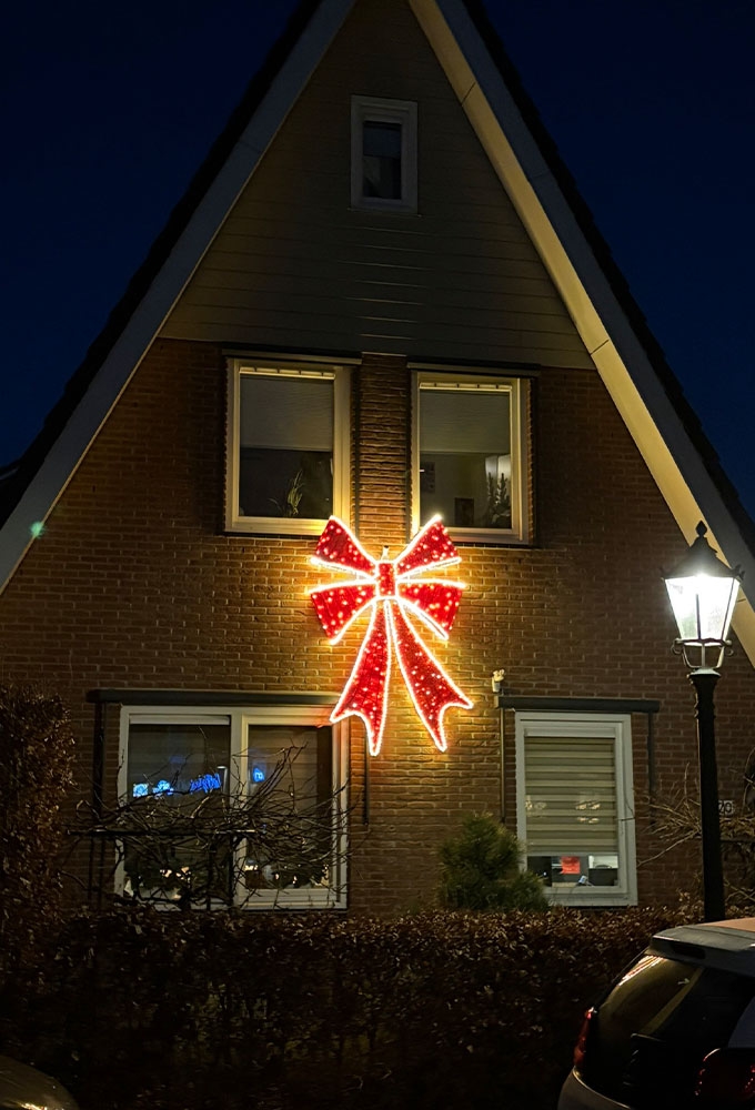 Decoratie Strik Lucia Led Verlichting Kleur Rood 24v 130x180cm