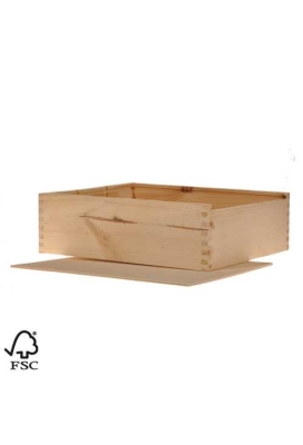 Wijnkist 1 Fles Schuifdeksel Met Inlay voor 2 Champagne gl. 12stuks