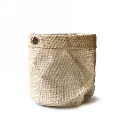 Cadeaumand Sizo Jute Naturel Met Ring 20x20cm 24stuks