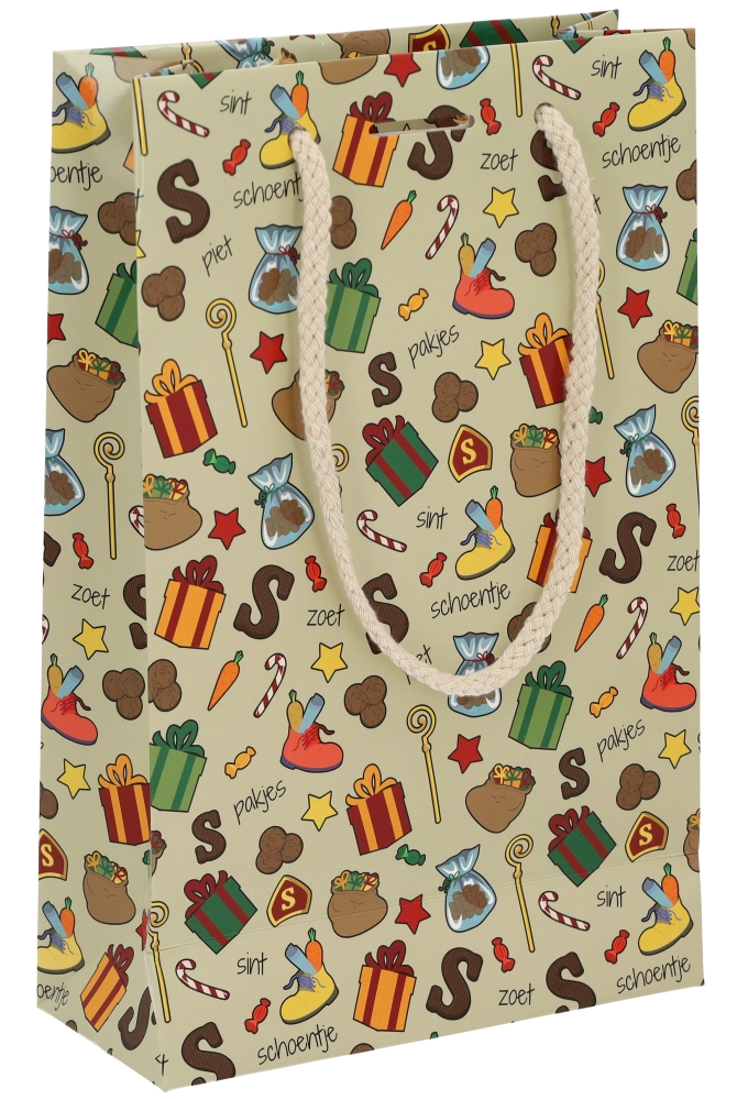 Luxe Sinttasjes Sint Pakjes & Venster & Lintgleuf FSC® 16x7x25cm 10st