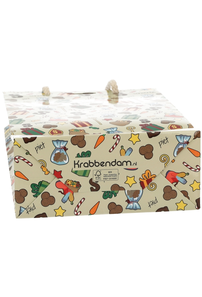 Luxe Sinttasjes Sint Pakjes & Venster & Lintgleuf FSC® 16x7x25cm 10st
