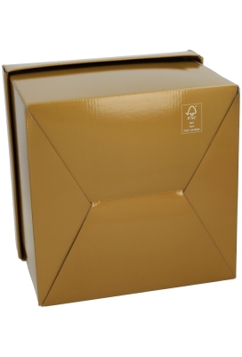 Luxe Geschenkdoos Torino Goud Glossy FSC® 25x25x20cm 20stuks