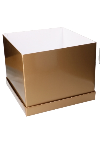 Luxe Geschenkdoos Torino Goud Glossy FSC® 35x35x30cm Los Model