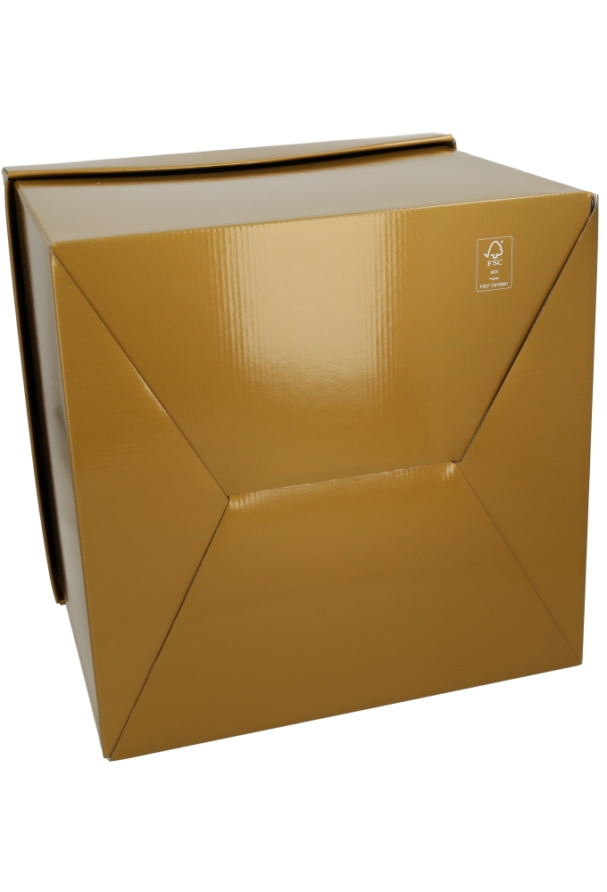 Luxe Geschenkdoos Torino Goud Glossy FSC® 35x35x30cm Los Model