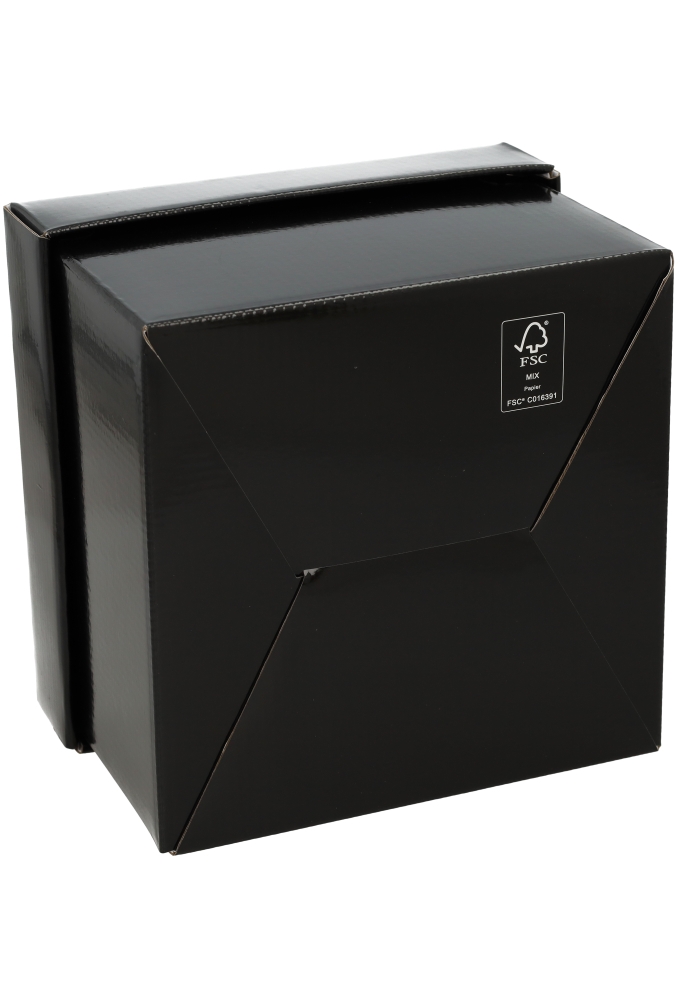 Luxe Geschenkdoos Torino Zwart Glossy FSC® 20x20x15cm Los Model