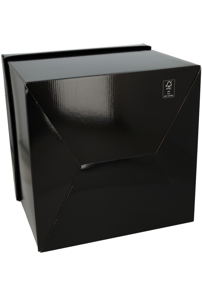 Luxe Geschenkdoos Torino Zwart Glossy FSC® 35x35x30cm Los Model