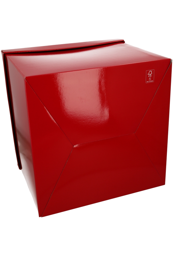 Luxe Geschenkdoos Torino Rood Glossy FSC® 40x40x35cm 20stuks