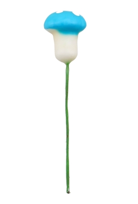 Kado Decoratie Paddenstoel Blauw 1.5cm Met IJzerdraad 100stuks