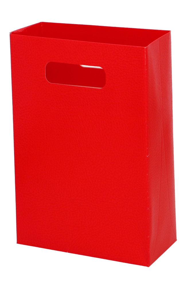 Kadotasje Luigi Karton Rood Met Relief 12.5x7x18cm 10stuks