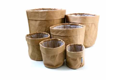 Cadeaumand Sizo Papier Naturel Met Dubbele Rand 13x13cm 48stuks