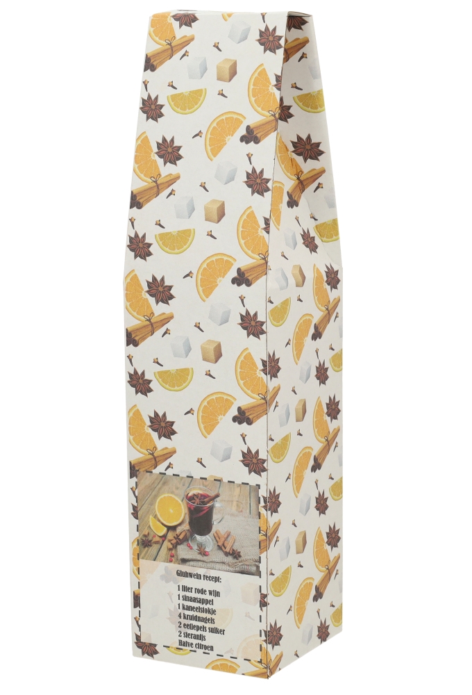 Wijndozen Wit Gluhwein voor 1 fles 9x9x37cm 10stuks