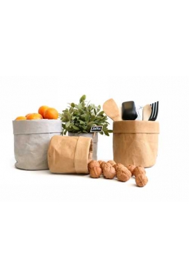 Cadeaumand Sizo Papier Naturel Met Dubbele Rand 20x20cm 24stuks