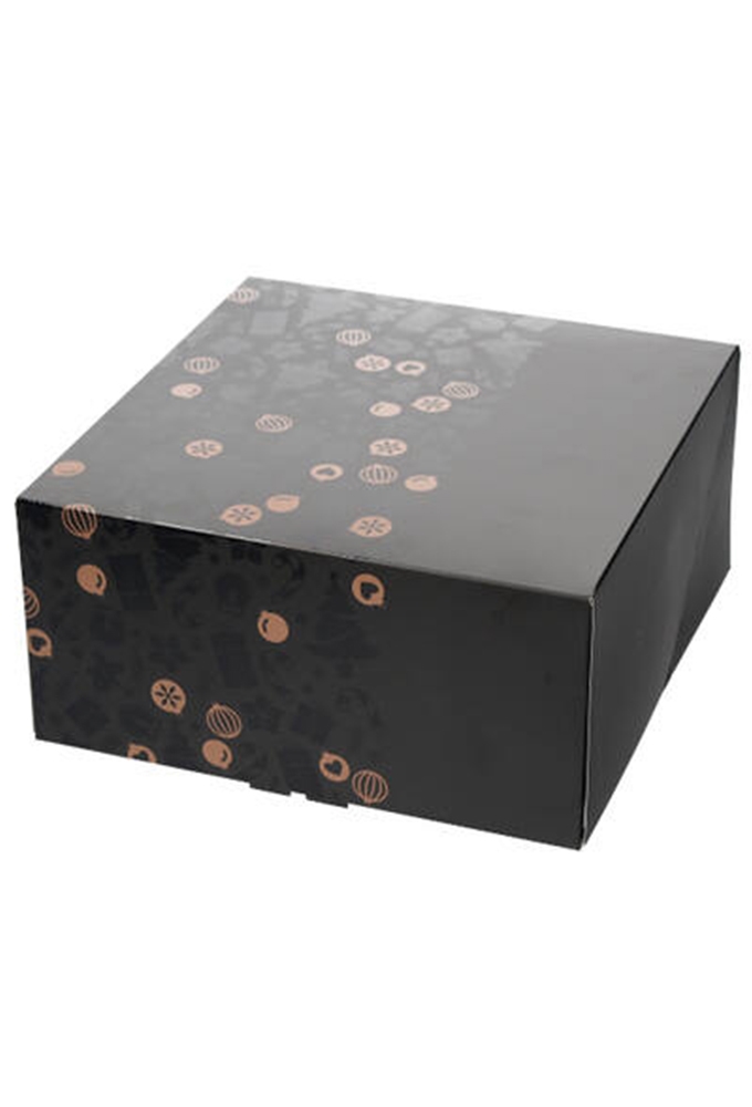 Stoldoos Xmas Black Tulband 23x23x11cm 100stuks