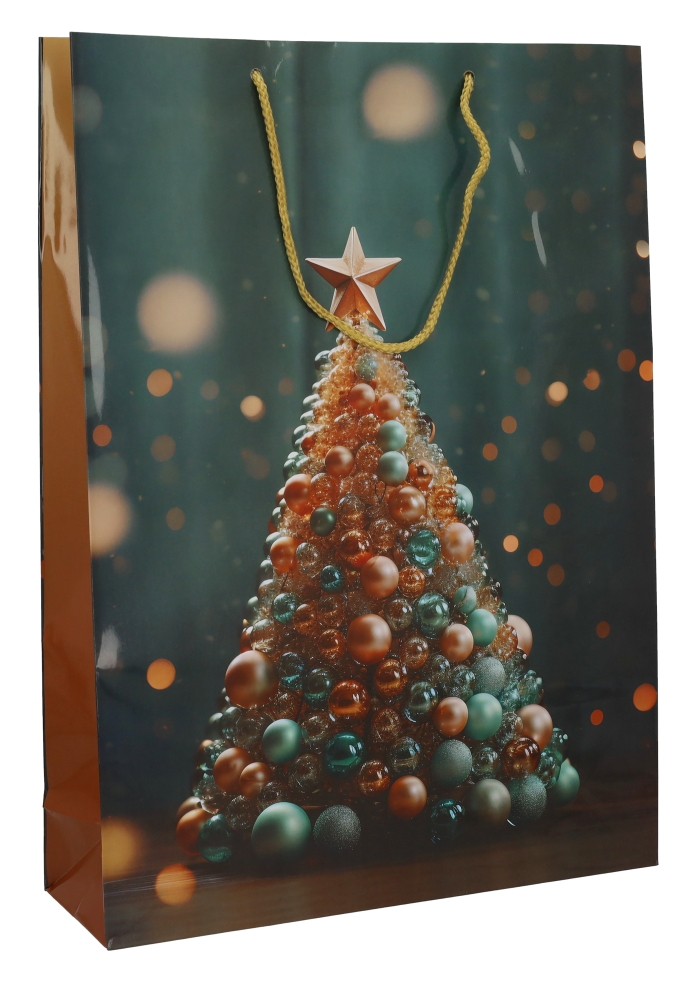 Kersttasjes Jumbo Golden Moments 33x10x45.5cm 12stuks