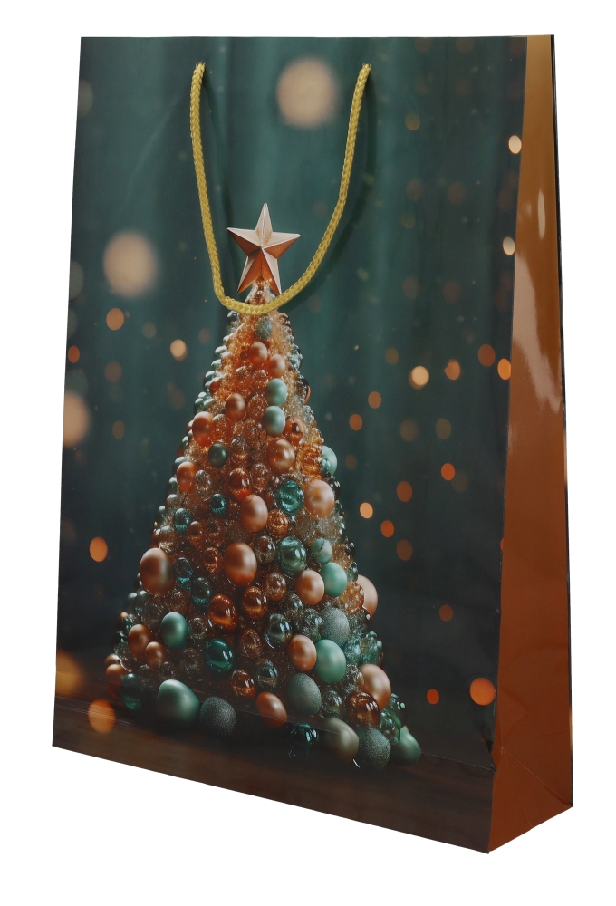 Kersttasjes Jumbo Golden Moments 33x10x45.5cm 12stuks