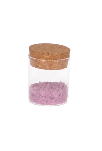 Glazen Potje Rond Recht Model Kesara Met Kurkje 4.5x5cm 11stuks