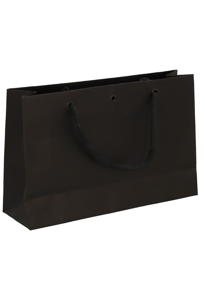 Kadotasjes Lenno Met Koord & Venster Zwart 28x8x18cm 12stuks