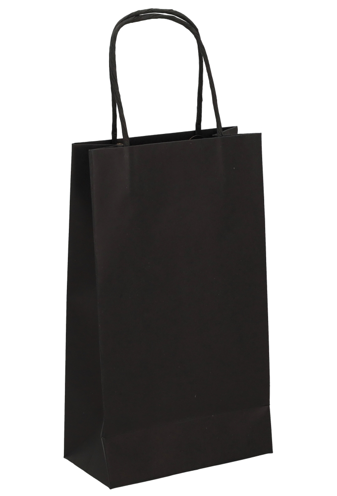 Kadotasjes Lenno Met Handvat & Venster Zwart 14.5X7.5X25cm 20stuks