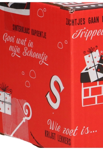 AKTIE Sintdozen Zie de Maan Schijnt Door de Bomen Rood 31x21x14cm 15st