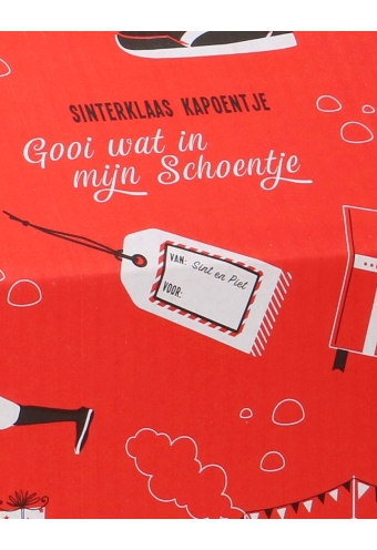 AKTIE Sintdozen Zie de Maan Schijnt Door de Bomen Rood 31x21x14cm 15st