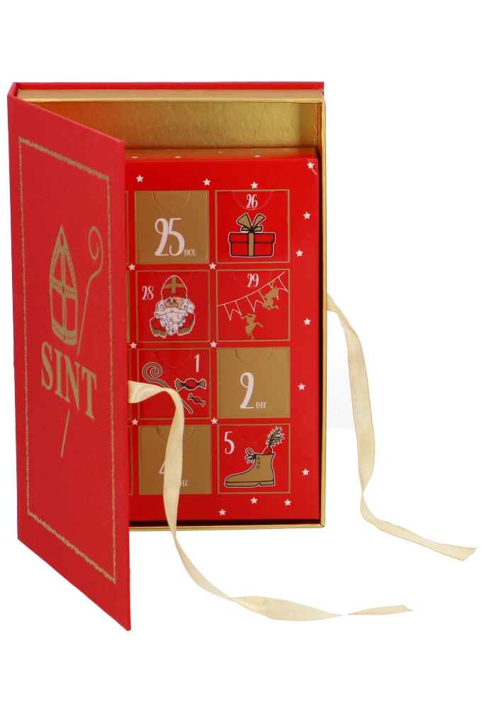 Sintgeschenkdoos Sintboek & Sint Adventskalender Doosje Sinterklaas Sintgeschenkdoos Sintboek & Sint Adventskalender Doosje Sinterklaas
