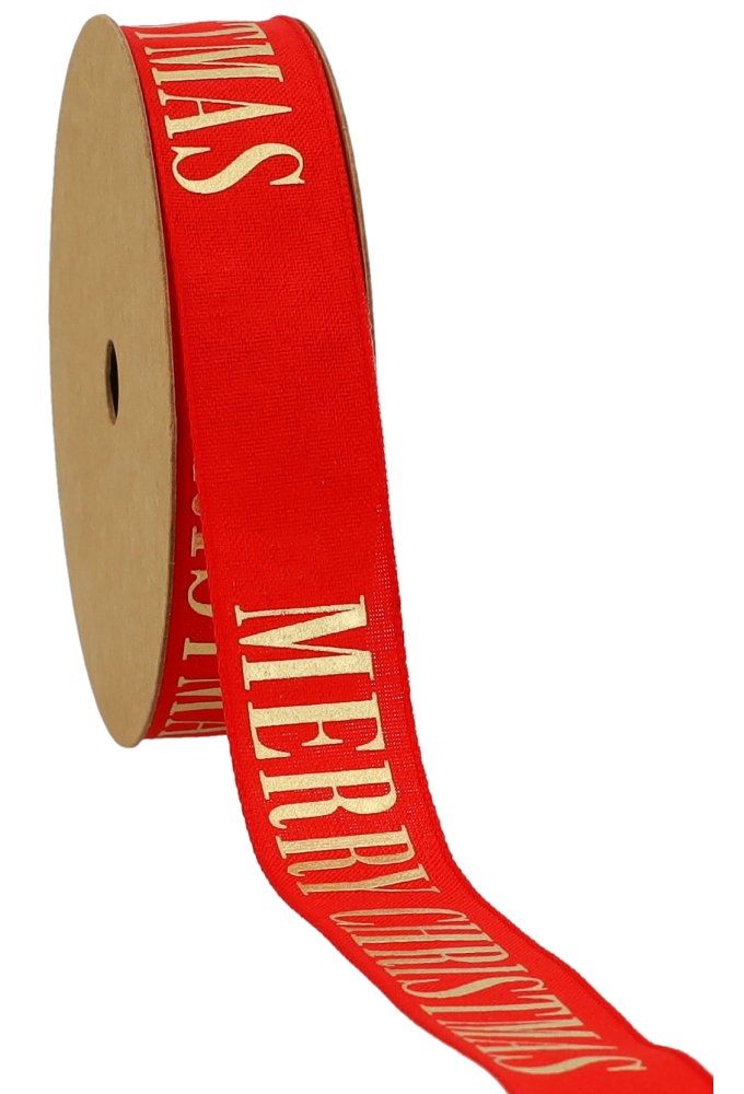 Kadolint Merry Christmas Rood & Goud 25mm x 10meter