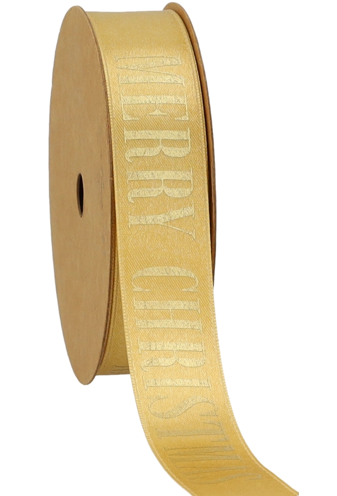 Kadolint Merry Christmas Goud & Goud 25mm x 10meter