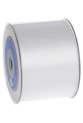 Satijn Dubbel Lint Extra Breed 70mm x 25 meter Wit