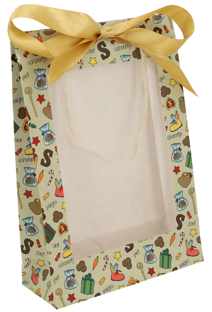 Luxe Sinttasjes Sint Pakjes & Venster & Lintgleuf FSC® 20x8x29cm 9st