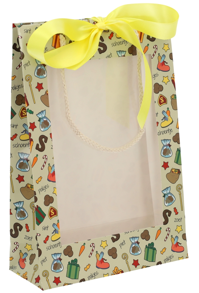 Luxe Sinttasjes Sint Pakjes & Venster & Lintgleuf FSC® 20x8x29cm 9st