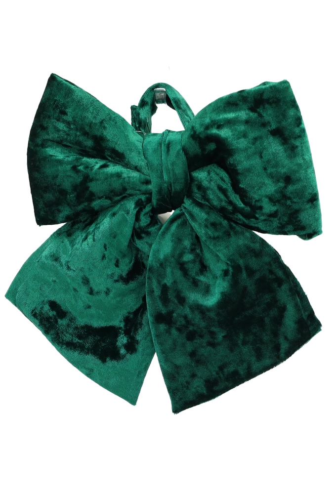 Strik Velora Velvet Groen Met 2 lussen 23x29cm 1 stuks