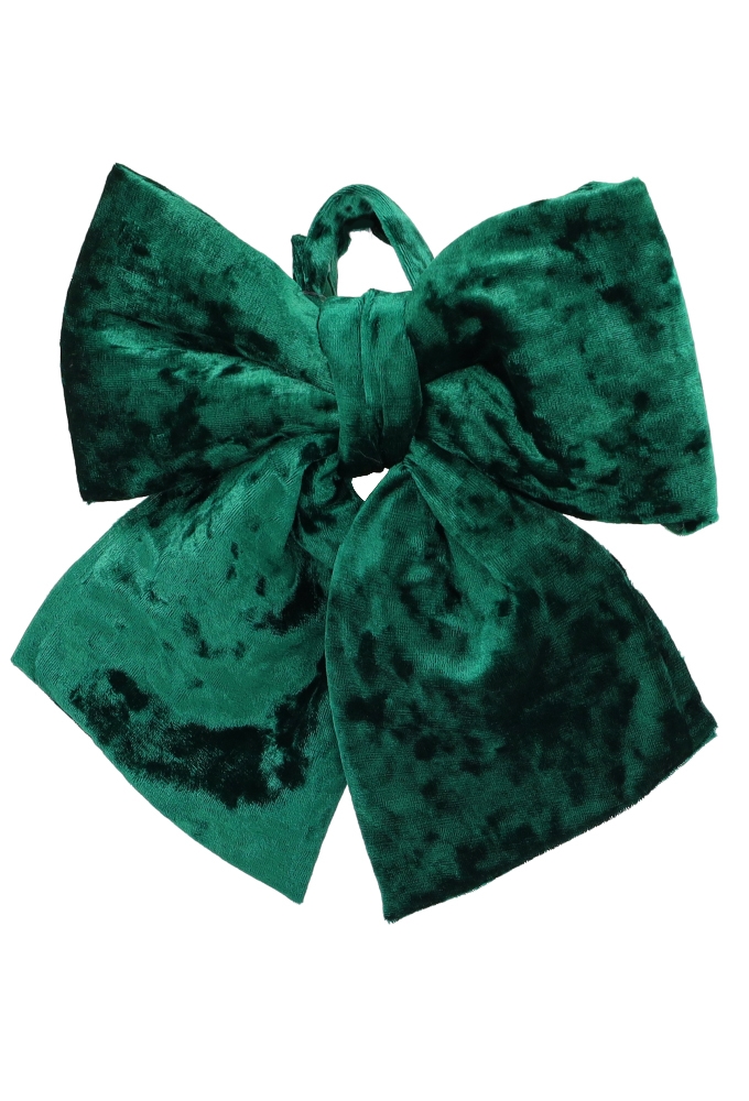 Strik Velora Velvet Groen Met 2 lussen 23x29cm 1 stuks