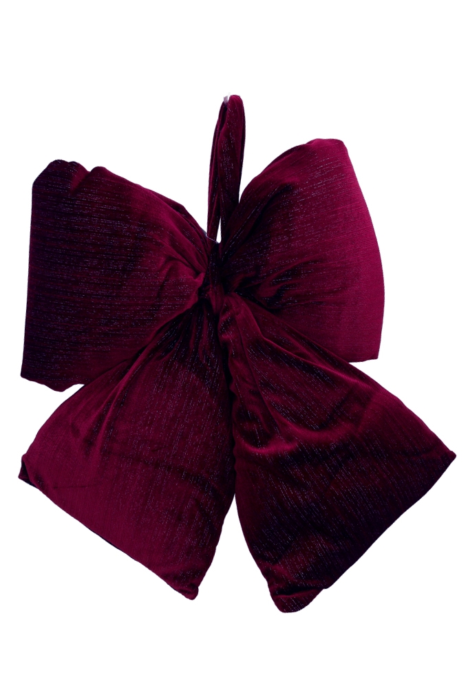 Strik Vellino Glitter Velvet Bordeaux Met 2 lussen 48x60cm 1 stuks