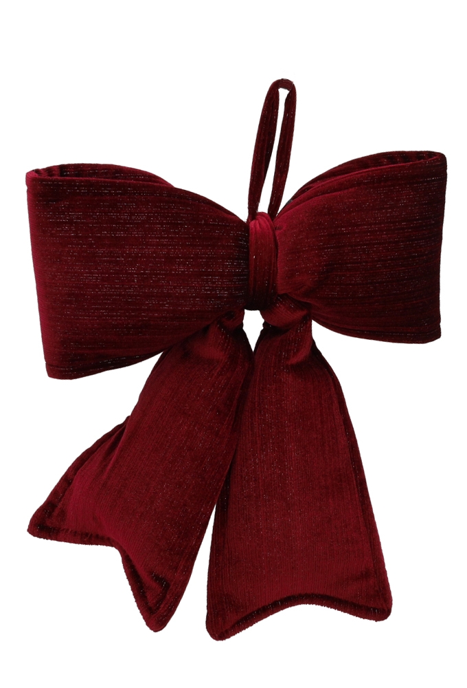Strik Vellino Glitter Velvet Bordeaux Met 2 lussen 29x36cm 1 stuks
