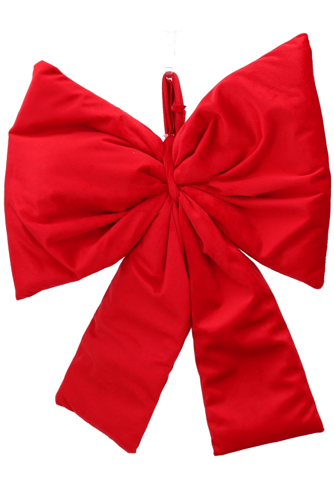 Strik Luvet Velvet Rood Met 2 lussen 48x48cm 1 stuks