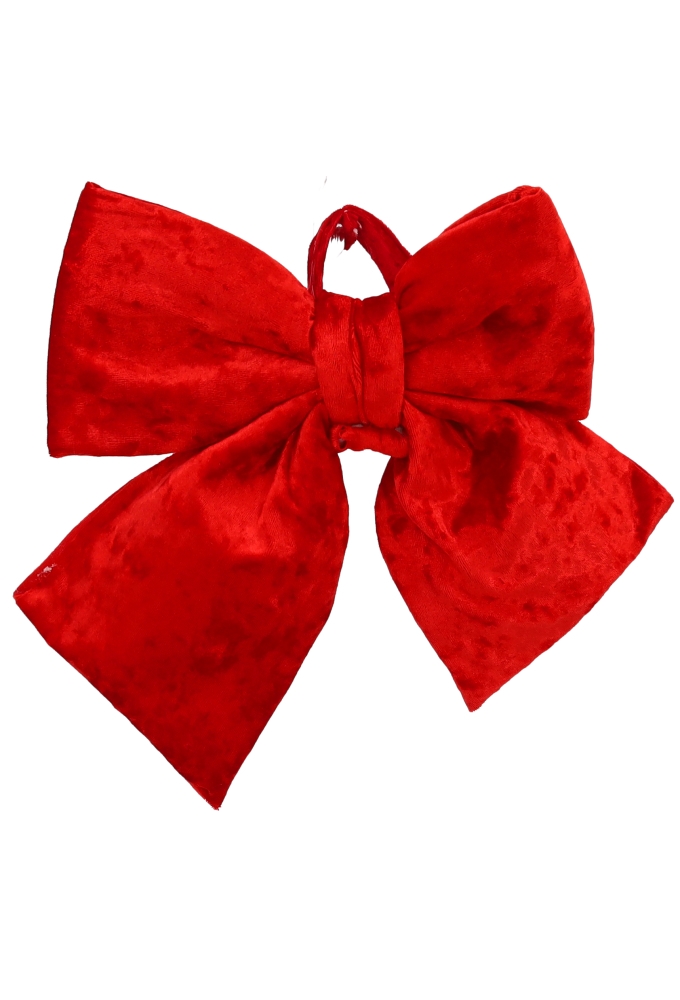 Strik Velora Velvet Rood Met 2 lussen 23x29cm 1 stuks