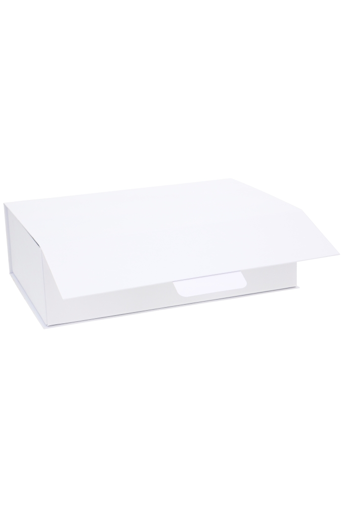 Luxe Klep Geschenkdozen Wit Mat Vancouver 33.3x21.3x10cm 1200gr 15st