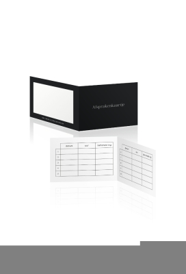 Afsprakenkaartjes Aura Black 17.5x5cm 50stuks