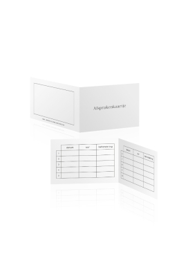 Afsprakenkaartjes Aura White 17.5x5cm 50stuks