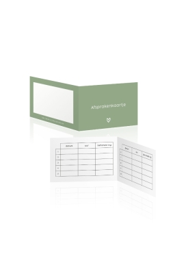Afsprakenkaartjes Aura Eucalyptus 17.5x5cm 50stuks
