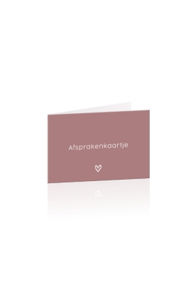 Afsprakenkaartjes Aura Old pink 17.5x5cm 50stuks