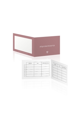 Afsprakenkaartjes Aura Old pink 17.5x5cm 50stuks