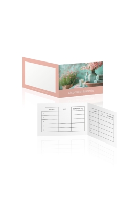 Afsprakenkaartjes Aura Aqua spa 17.5x5cm 50stuks