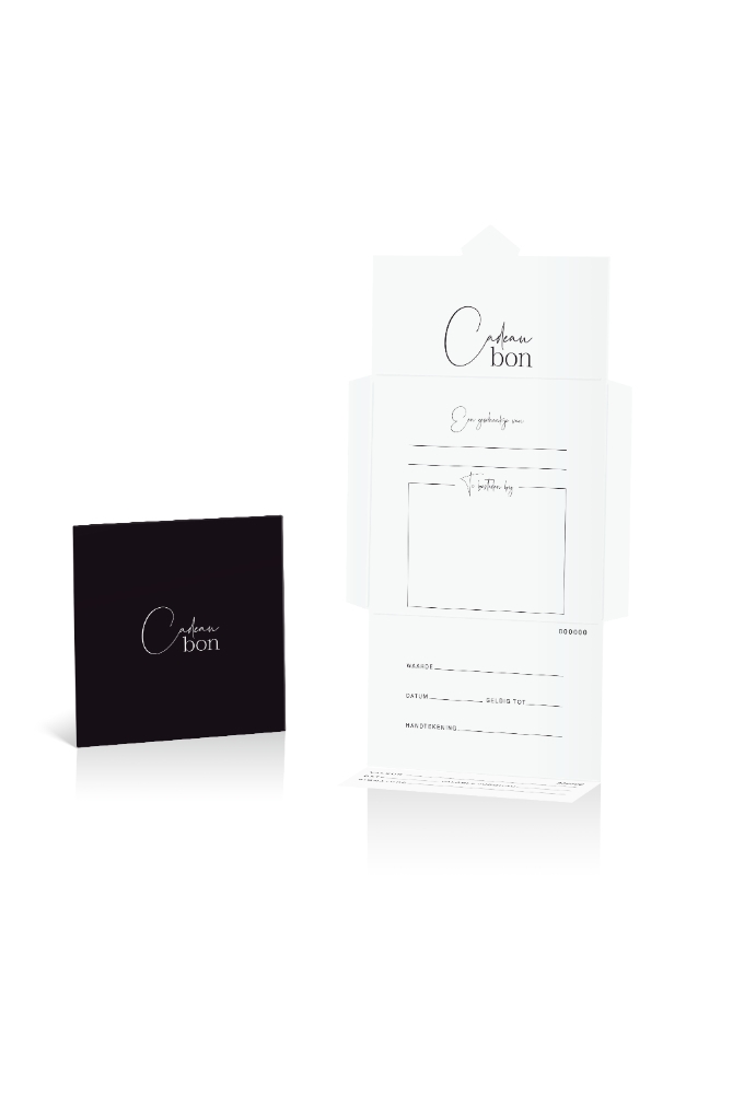 Kadobon + Cadeau Envelop Carrera Black & white 12x12x1.5cm 10stuks