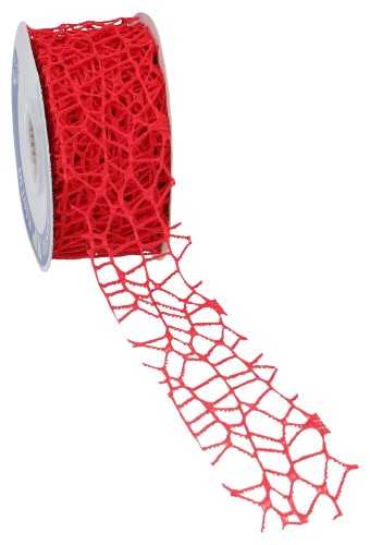 Cadeaulint Oceaan Weblint Rood 40mm x 10 meter