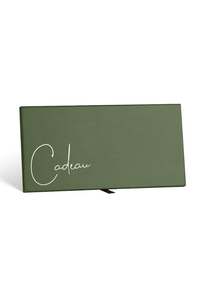 Kadobon + Kadodoosje Dark green & cadeau 22x11x1.3cm 10stuks