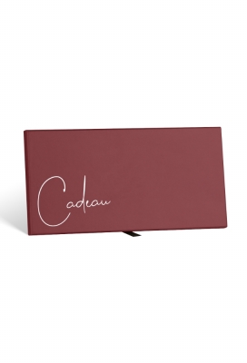 Kadobon + Kadodoosje Dark red & cadeau 22x11x1.3cm 10stuks
